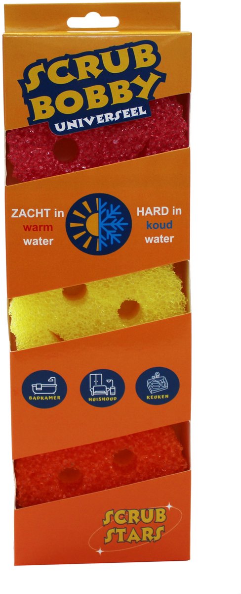 Bobby - Scrubspons - Universeel - 3 stuks