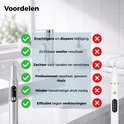 Vergelijking van de voordelen van de Nextora tandsteenverwijderaar (groene vinkjes) met een ander product (rode kruisjes).