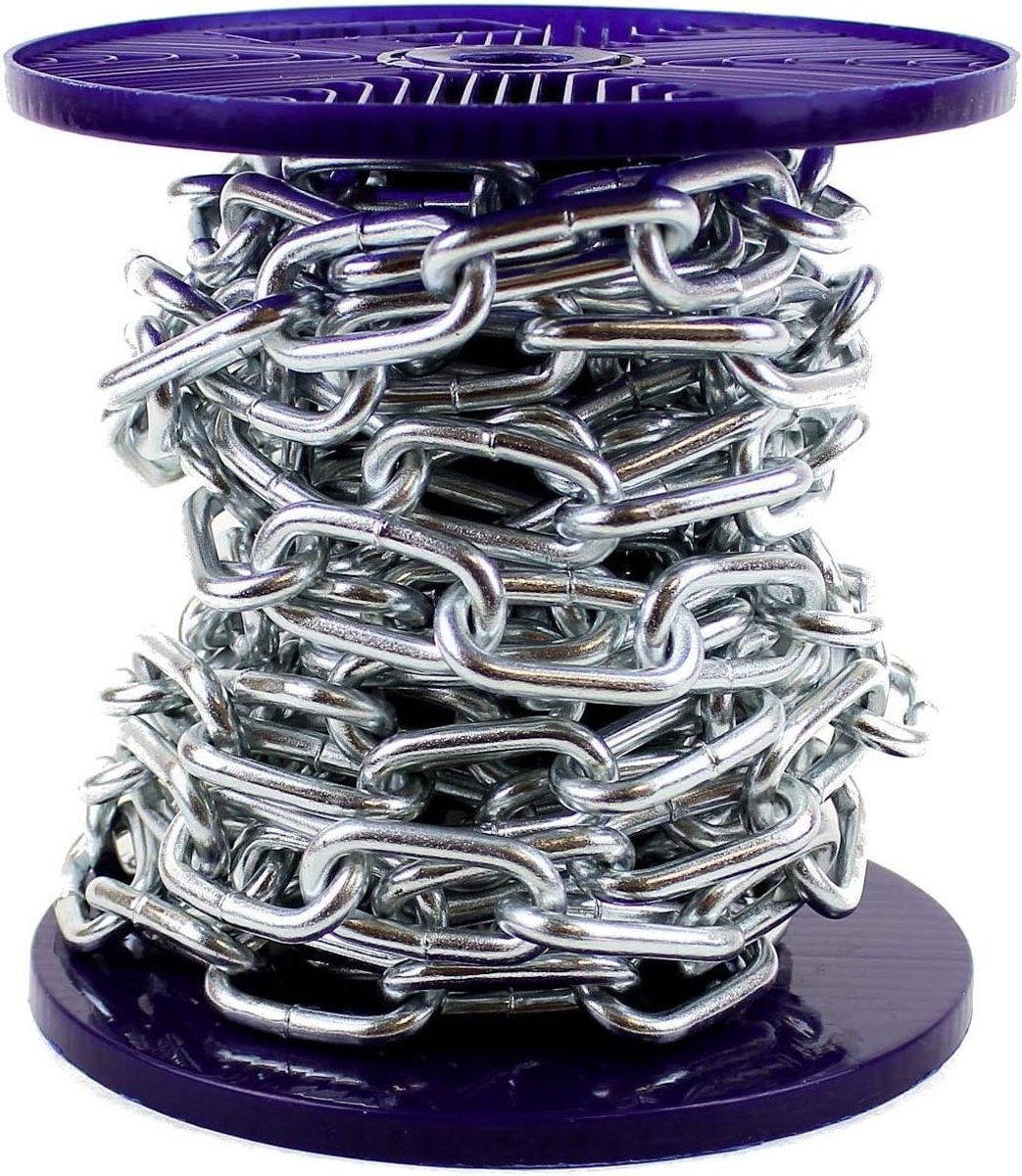 Zware Staal Ketting - Verzinkte Ketting - Beveiligen en Tillen - Zijdelings Gelaste Schakels - 6 mm Diameter - Helder