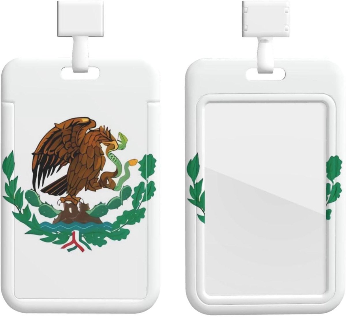 Badgehouder - Kaarthouder - Werk Identificatie - Uitschuifbaar Venster - 10 x 6 cm - Mexico Vlag