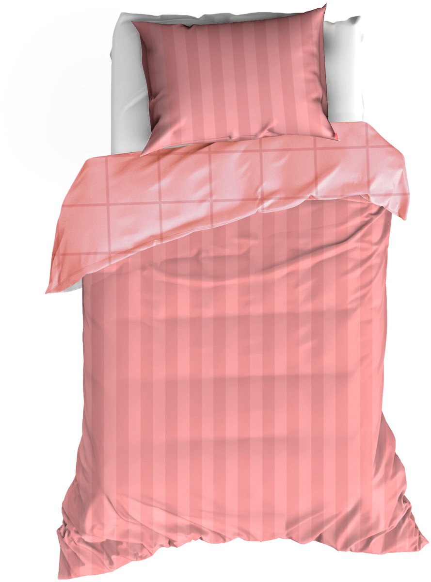 De Witte Lietaer Dekbedovertrek Zygo Blush - 140 x 200/220 + 60 x 70 cm - Katoen Satijn