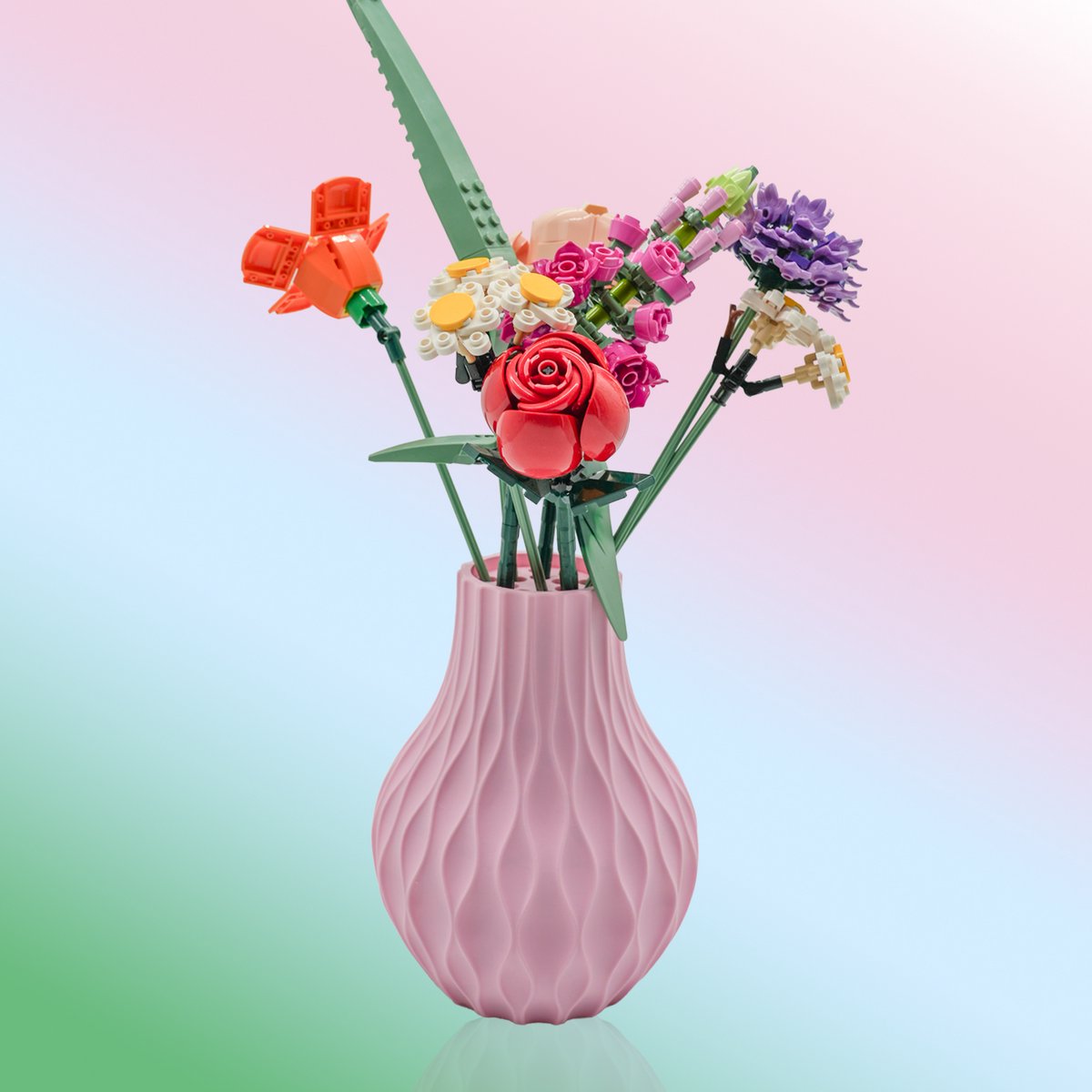 Grote zwarte vaas met zijden bloemen | Luxury Lifestyle Boutique