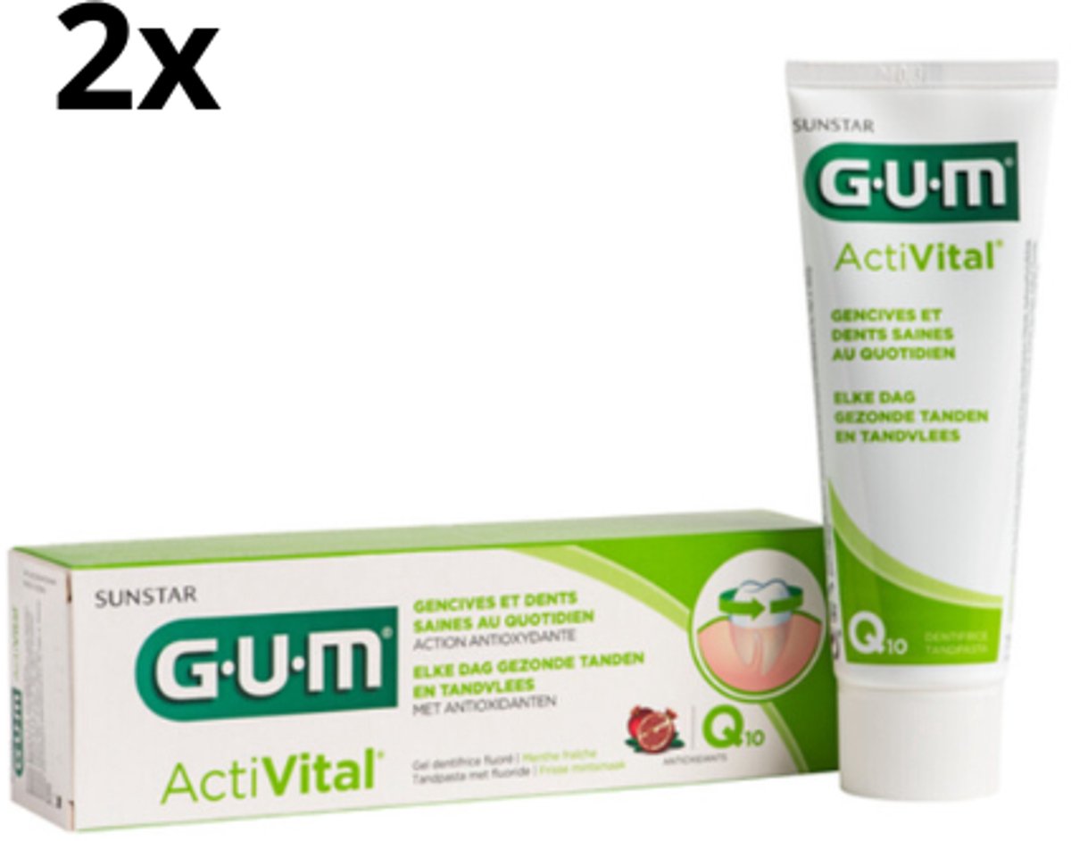 GUM Activital Tandpasta - 2 x 75 ml - Voordeelverpakking