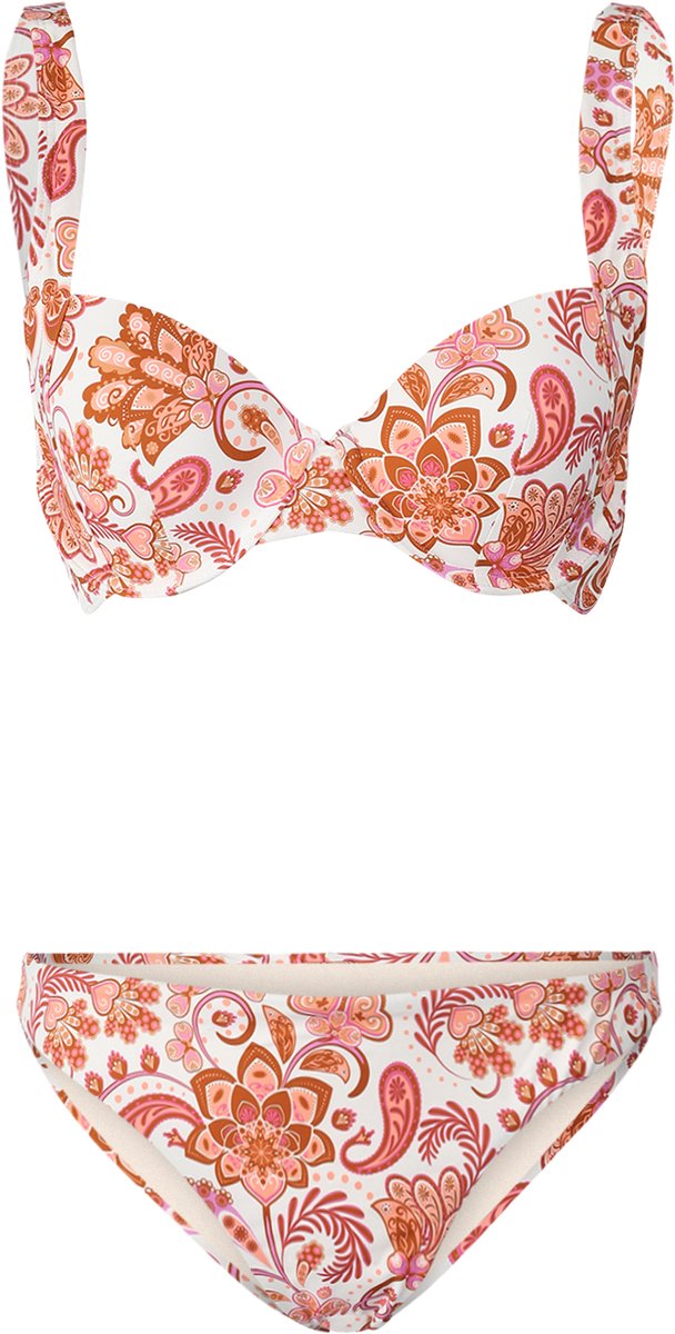 Brunotti Stefanie-Paisley Bikini Set Snow Bralette Bikini Set Regular Coverage 42D Wit