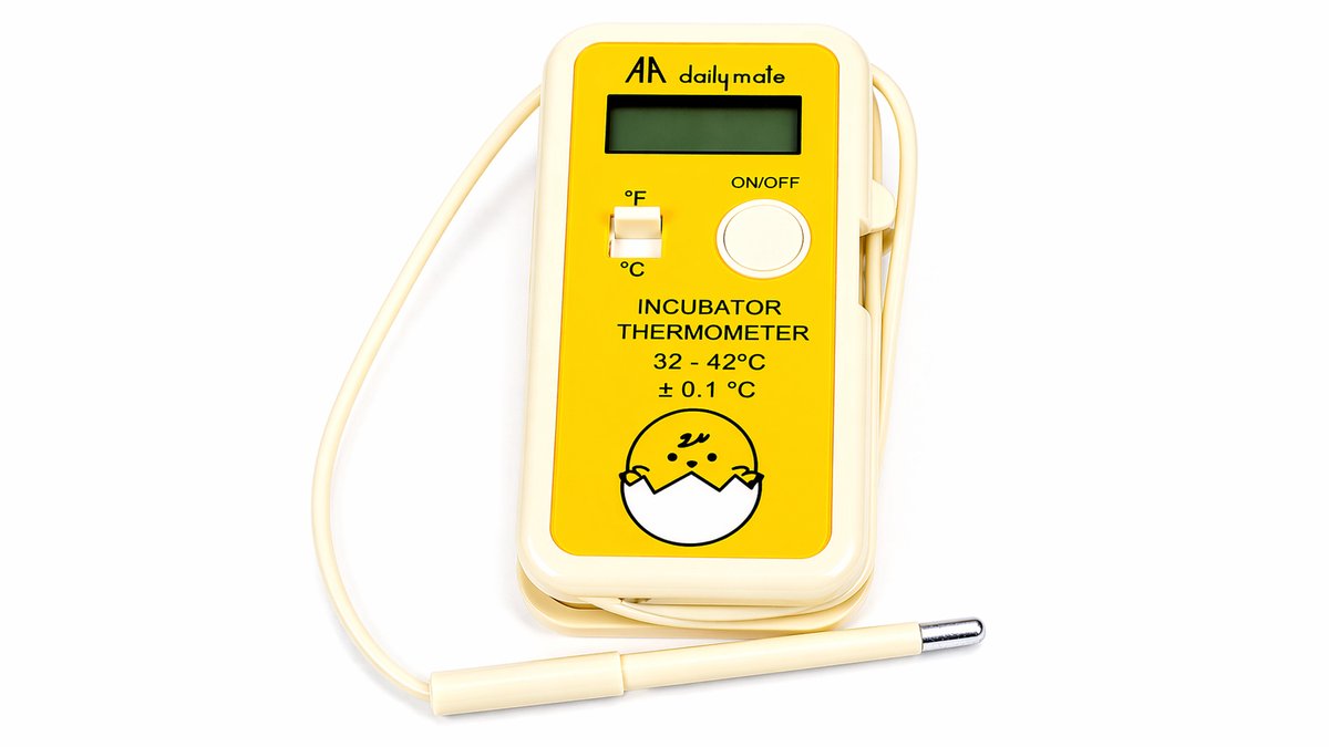 Digitale Broedthermometer ±0,1°C – Zeer Nauwkeurig – Met Sensor 50 cm – Voor Broedmachine, Broedkast en Incubator – 32-42°C