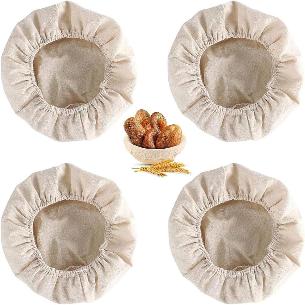 Broodmand Hoezen - Rijsmand Bekleding - Brood Bakken - Antiaanbaklaag - 23 x 8 cm - Niet gespecificeerd