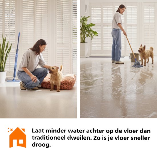 Philips OneUp Elektrische Dweil 5000 series XV5113/01 - Dweilsysteem - Vloerreiniger - Vuil water opzuigen - 2 standen - 70min dweilen - Geen emmer nodig