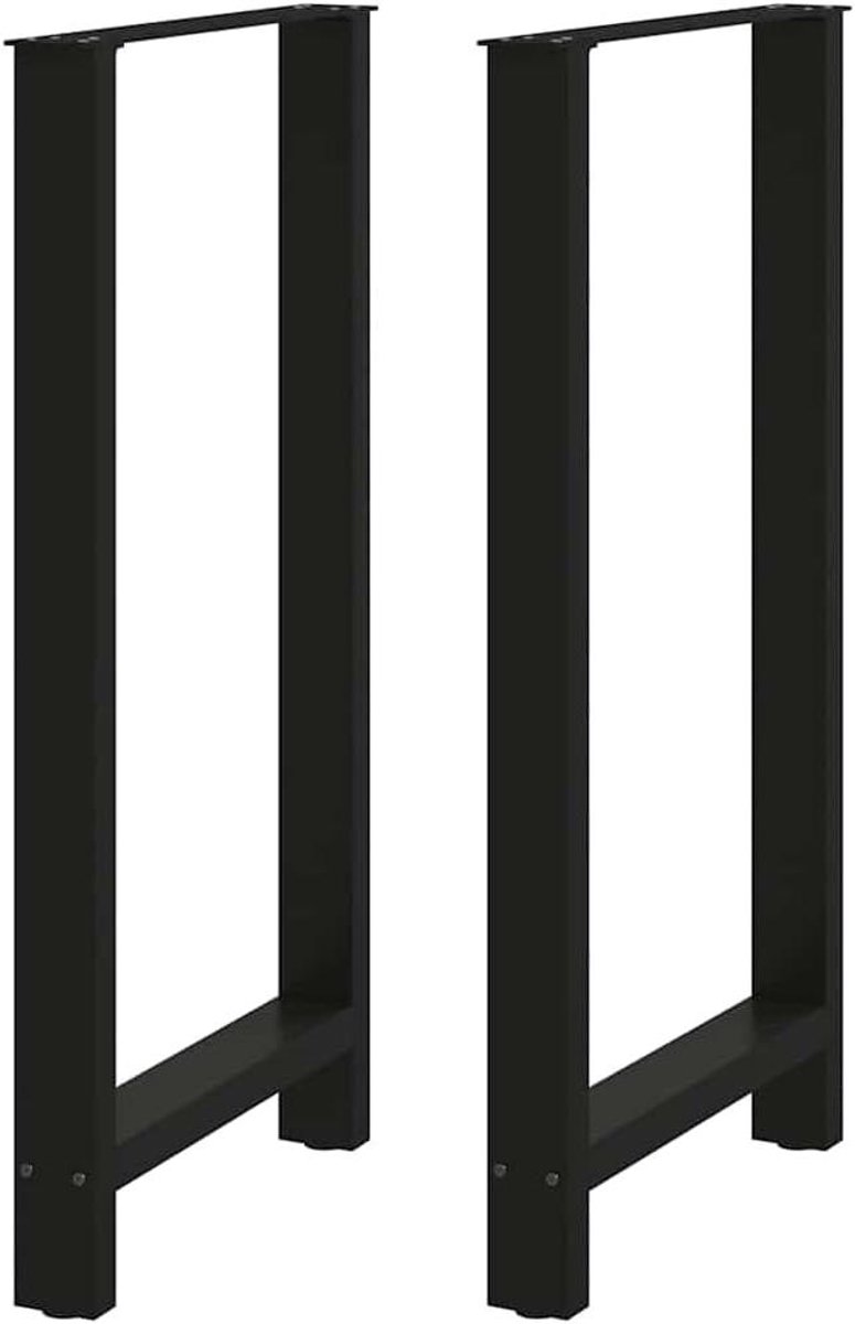 Bartafelpoten 2 stuks - Tafelonderstellen - Meubels Personaliseren - Verstelbare Voetnivelleerders - 60x110 cm - Zwart