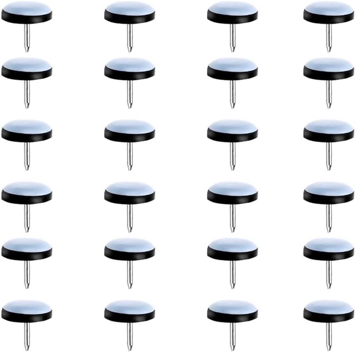 Meubelglijders - Vloerbeschermers - Meubels Verplaatsen - Zelfklevend PTFE - 24 Stuks - Wit
