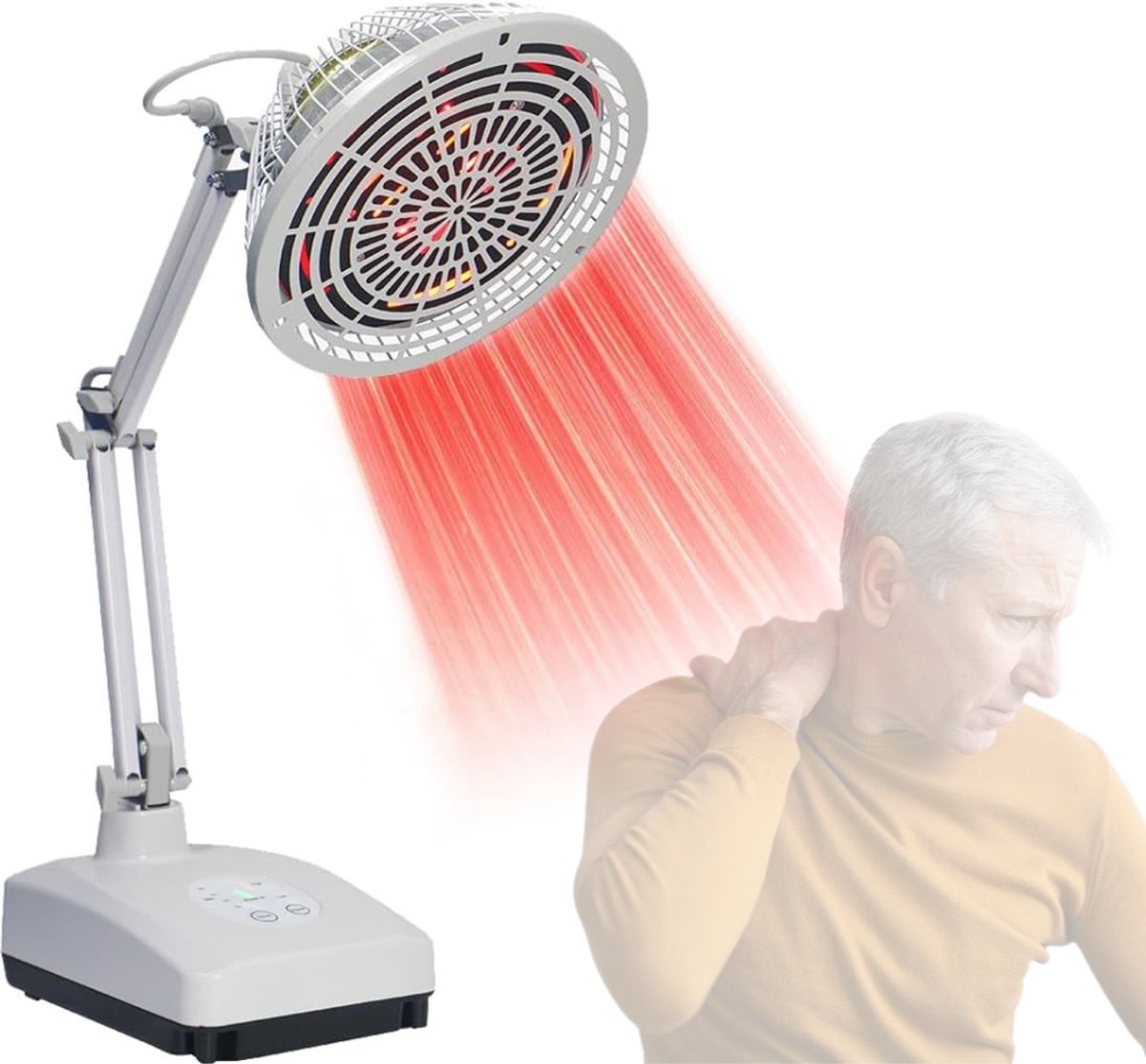 HEZIVO® Infraroodlamp voor Spieren & Gewrichten - Warmtelamp - Rood Licht Therapie - Met Timer