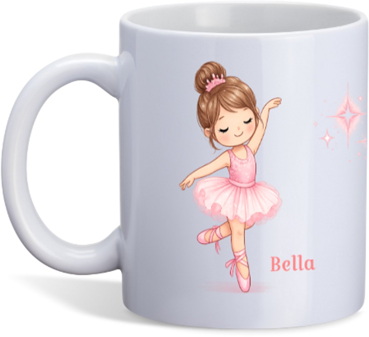 Mok ballerina gepersonaliseerd met naam