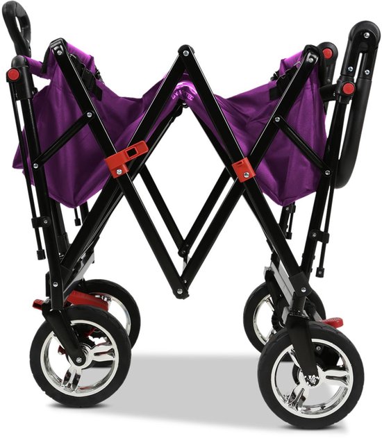 FUXLIFE by FUXTEC CT700 Bolderkar Handkar - Opvouwbaar - Paars - Wendbare Transportwagen voor Dagelijks Gebruik - Max. 75kg — afbeelding 2