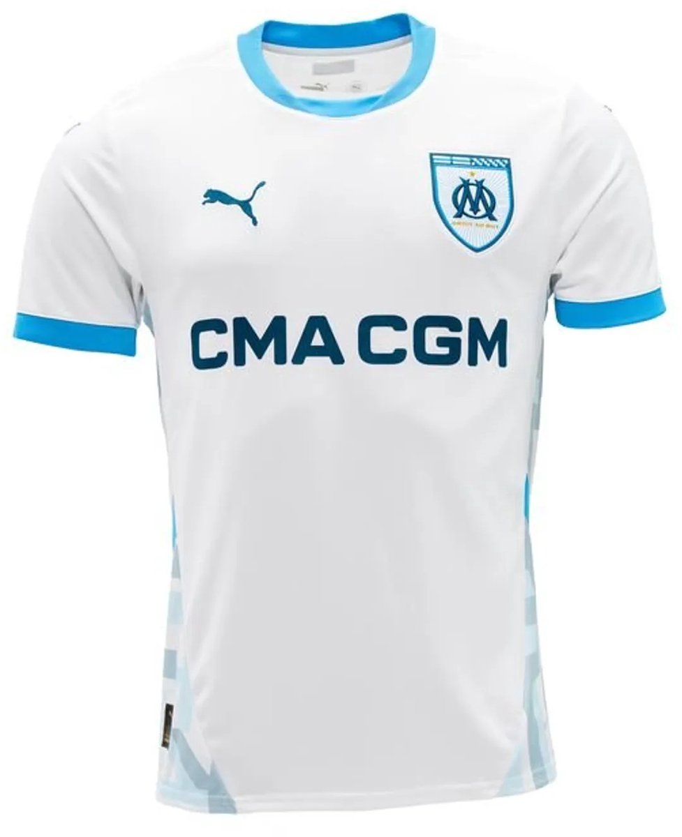 Puma Olympique Marseille Home T-shirt Met Korte Mouwen Wit M