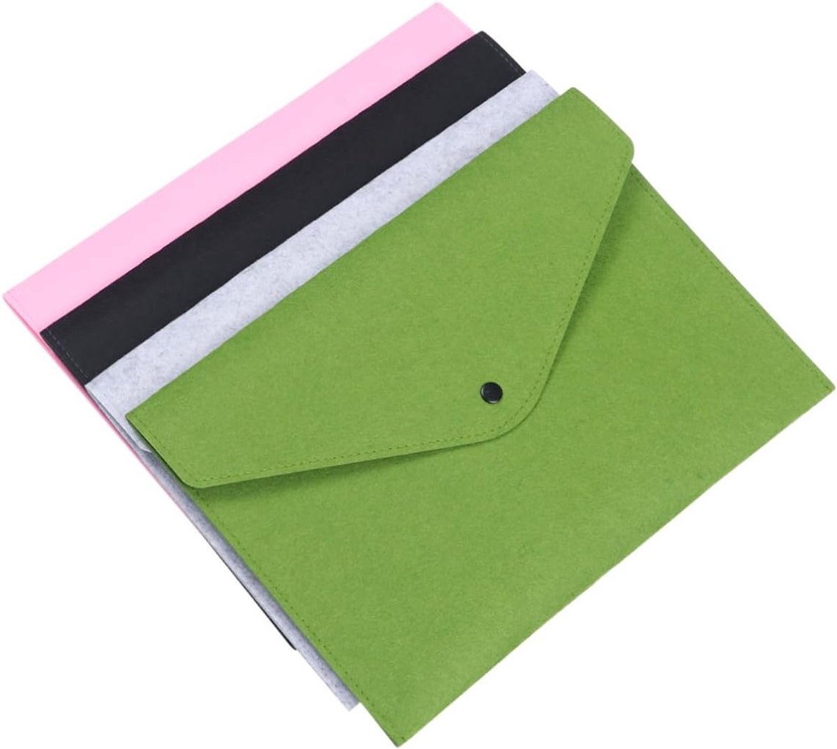 4-delige documentfolder set van vilt, uitbreidbare mappen voor A4-papier, handige opbergoplossing voor kantoor en school