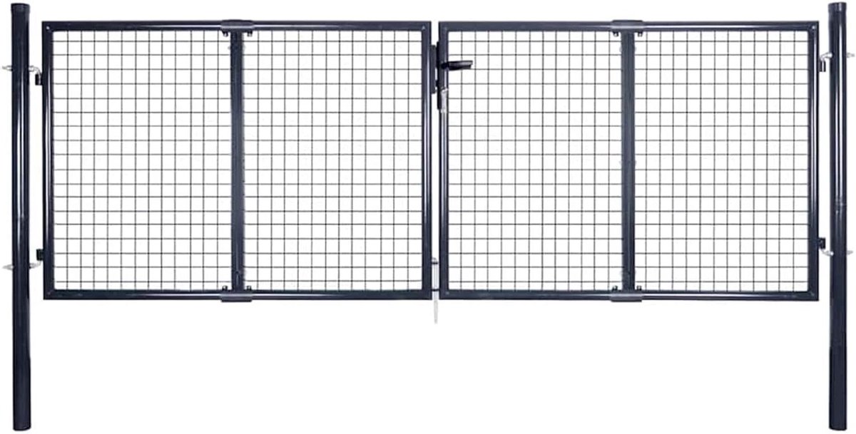 Tuinpoort - Terraspoort Omheining - Tuin Toegang - Roestbestendig Verzinkt Staal - 289 x 1