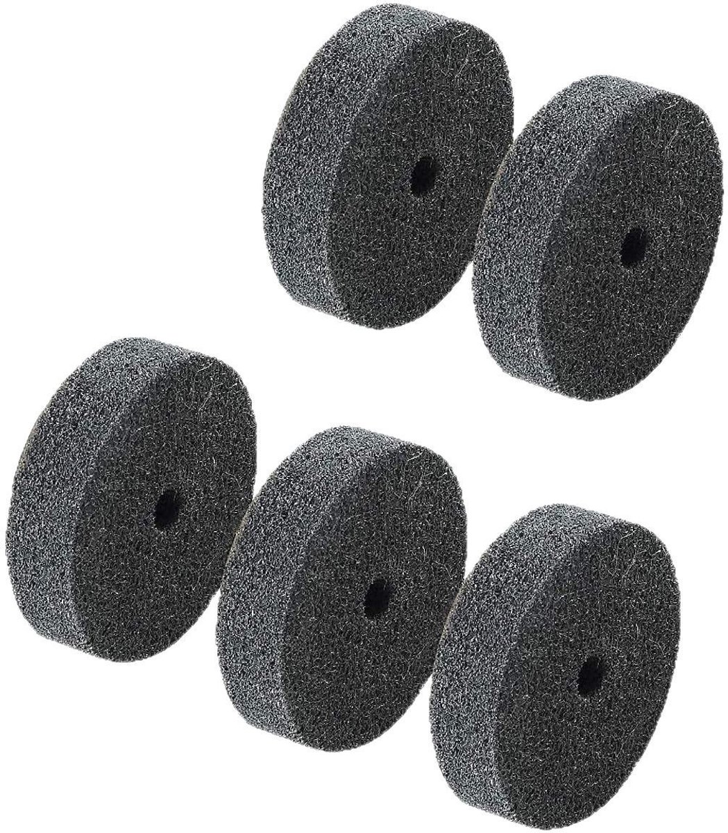 Set van 5 3-inch vezelpolijstschijven - Vervangende vezelpolijstschijven met 10 mm asgat Geschikt voor tafelschuurmachines/tafelslijpmachines