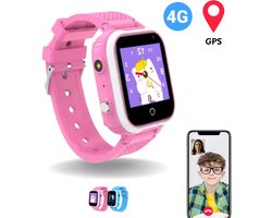 WB Goods Kinder Smartwatch – GPS Horloge Kind – Smartwatch Kinderen – Kinder GPS Tracker – 4G & SMS – Roze – Met Nederlandse Taal