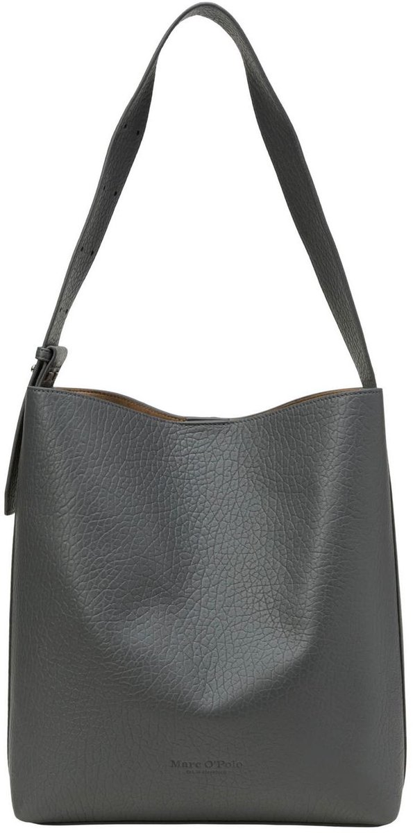 Marc O'Polo schoudertas Anina Hobo Bag Castlerock donkergrijs