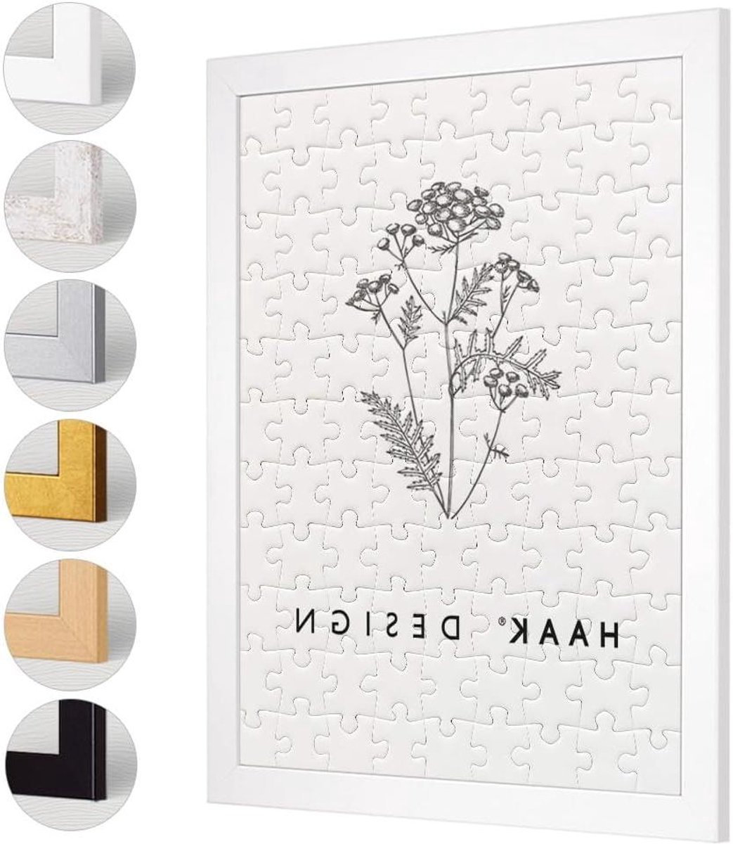 Puzzelframe Wit - Fotolijst Puzzel - Puzzel Inlijsten - Speciaal voor Puzzels - 36 x 49 cm - Wit Mat