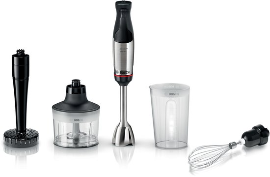 Bosch MSM6M633 ErgoMaster Serie 6 - Staafmixer set - 1000 W - Inclusief maatbeker, garde, hakmolen & pureestamper