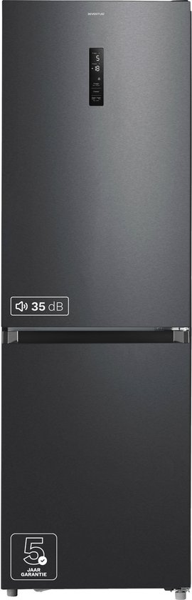 Inventum KV1851B koel-vriescombinatie 334L No Frost energiezuinig stil 35 dB superkoelen vriezen zwart