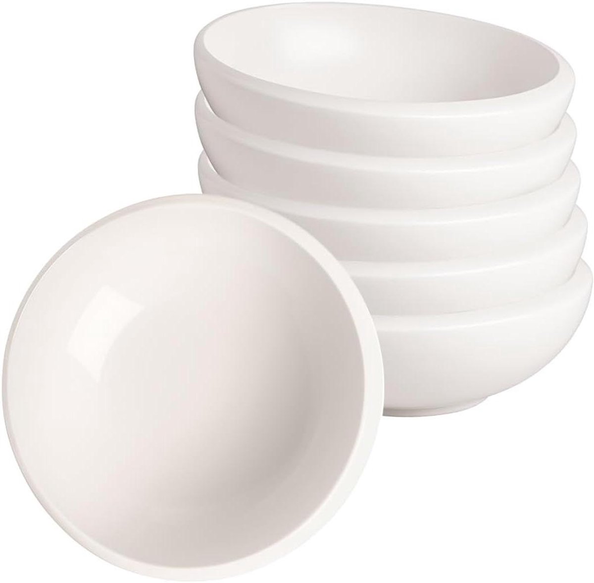 Dessertkommen Set - Schaaltjes Wit - Desserts Serveren - Vaatwasserbestendig - 300 ml - Wit