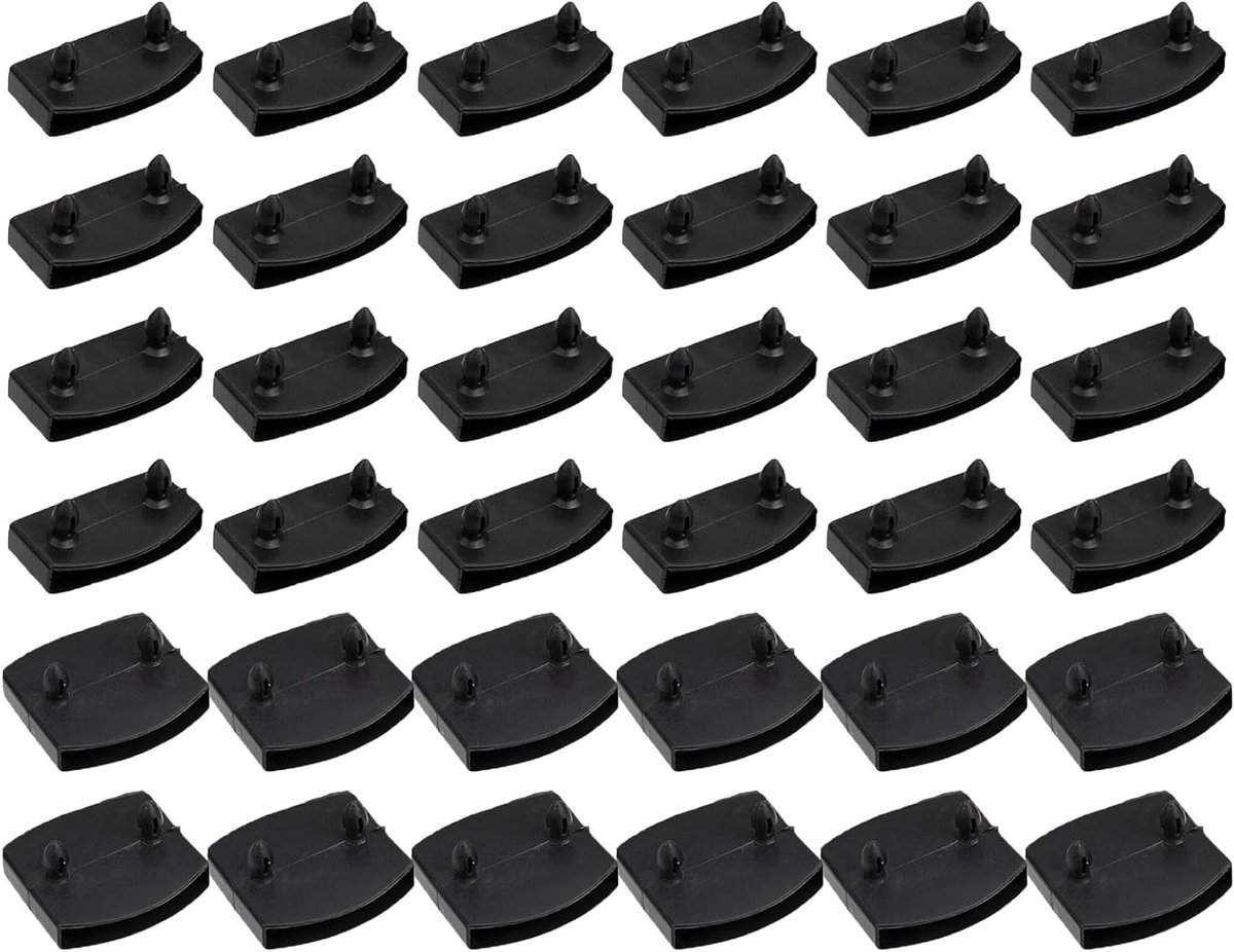 Set van 36 lattenbodemframes 53mm - Verbindingsaccessoires voor eenpersoons en tweepersoonsbedden - Zwart en duurzaam ontwerp