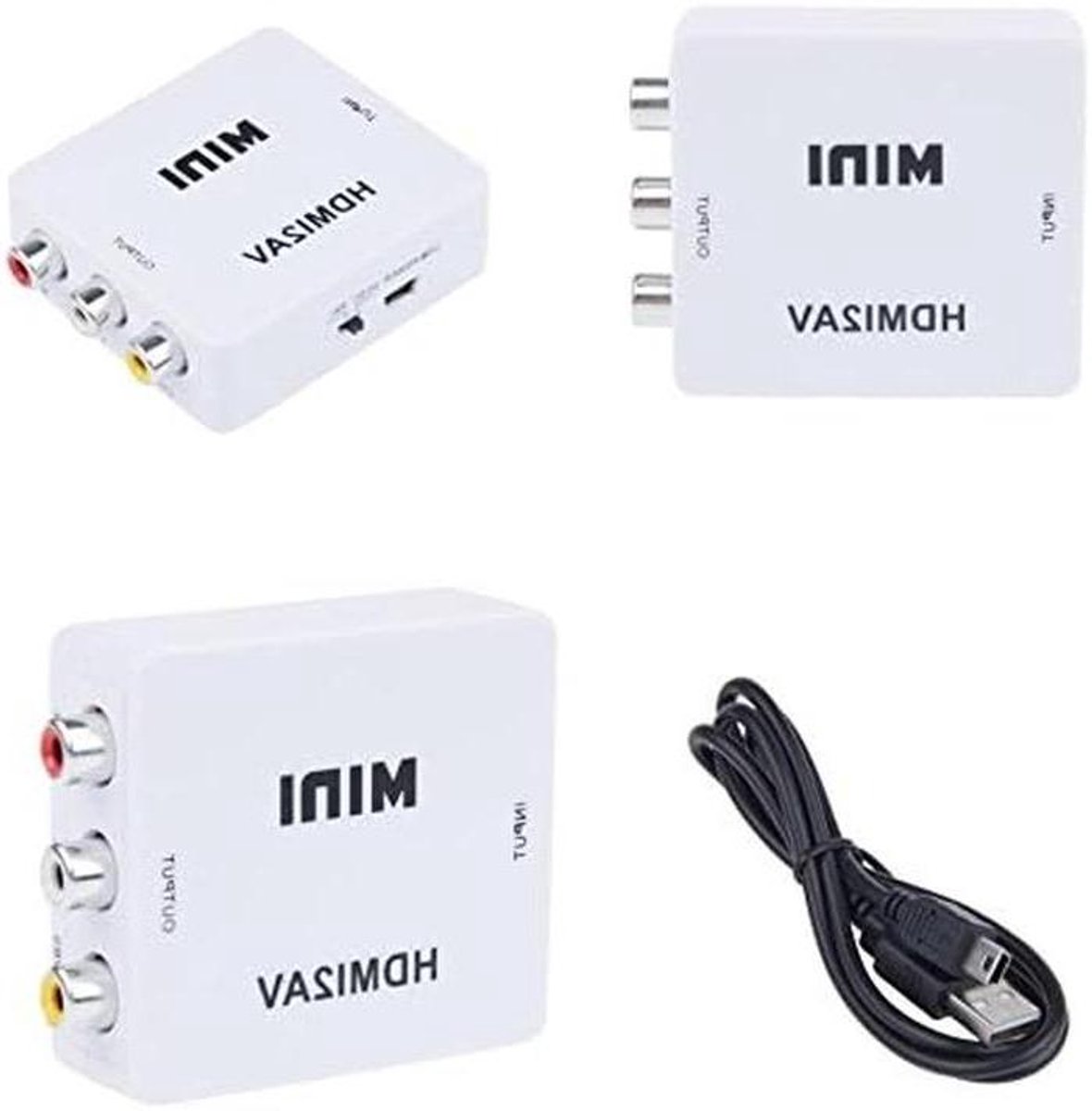 HDMI naar AV Converter - RCA Adapter Video - Oude TV Aansluiten - PAL NTSC Selectie