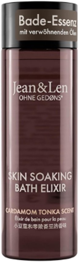 Jean & Len Skin Soaking Bath Elixir - Cardamom & Tonka | 1x 100ml - Luxe Badolie met Cardamom & Tonka | Ontspannend & Verzorgend