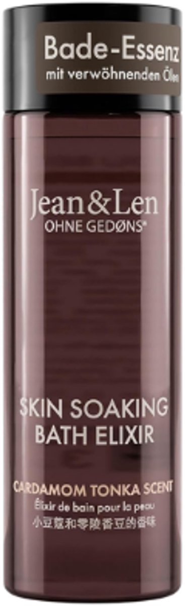 Jean & Len Skin Soaking Bath Elixir - Cardamom & Tonka | 1x 100ml - Luxe Badolie met Cardamom & Tonka | Ontspannend & Verzorgend
