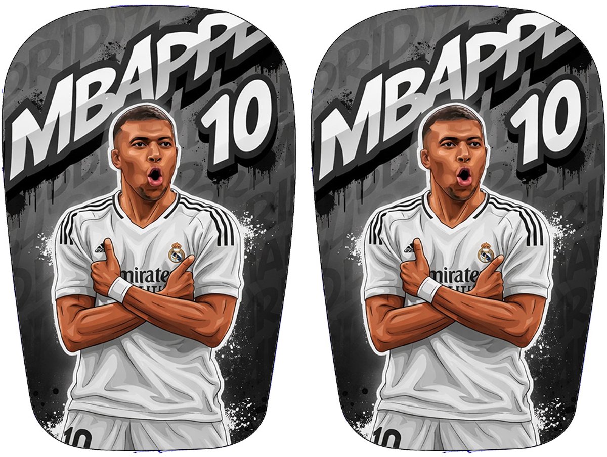 Mbappe scheenlappen Real Madrid grijs - Maat M