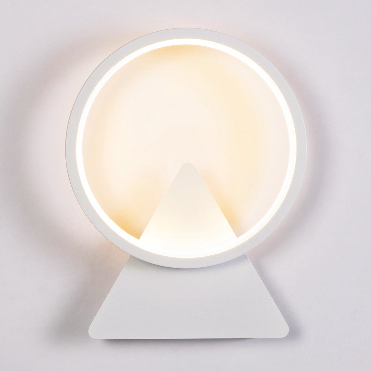 Lemonbest Moderne LED wandlamp 26x20x5 cm - 8W - 3000K warm wit - LED wandlamp voor binnen - 800lm - CRI≥80 - wandverlichting voor woonkamer slaapkamer hal en trap - wit