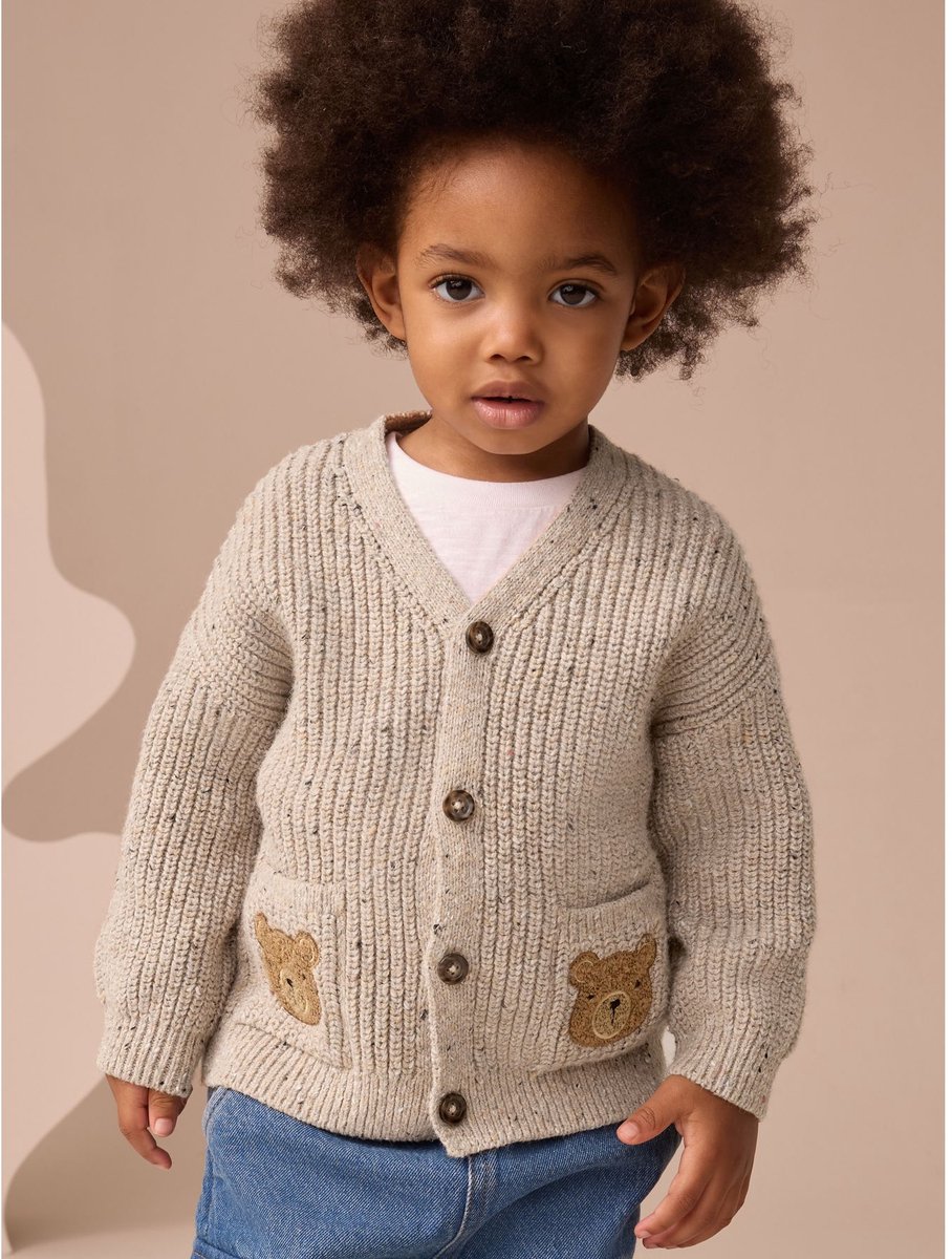Next - Jongens - Vest met tekenfiguurtjes - Naturel