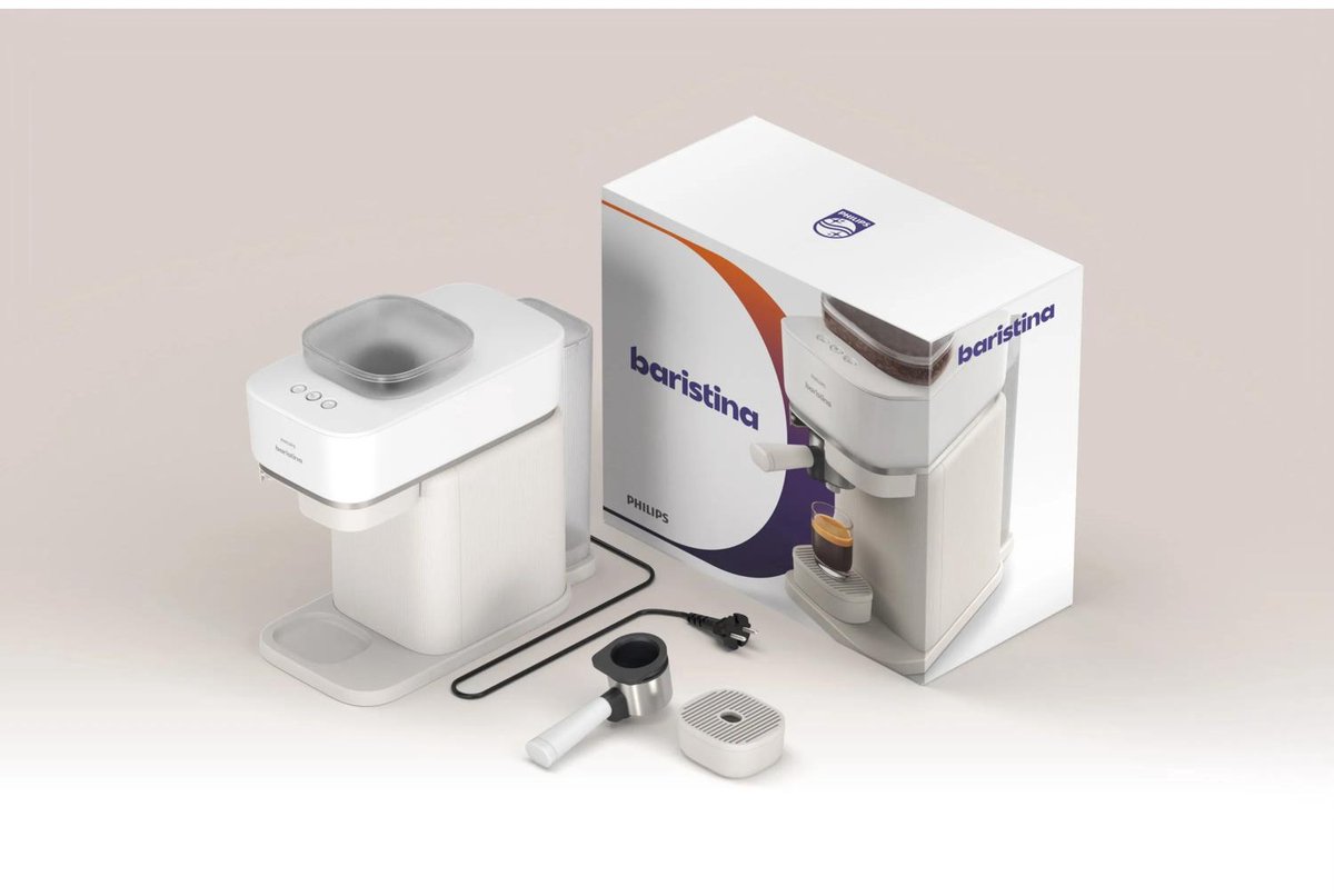 Philips Baristina - BAR300/00 - Espressomachine - Koffiemachine Met Bonen - Wit — afbeelding 3