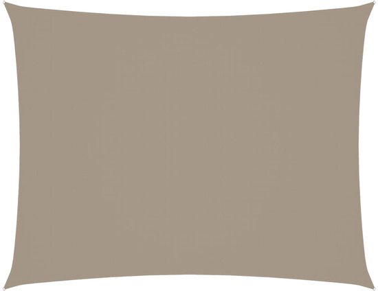 Rechthoekig beige schaduwdoek, 3x4m.