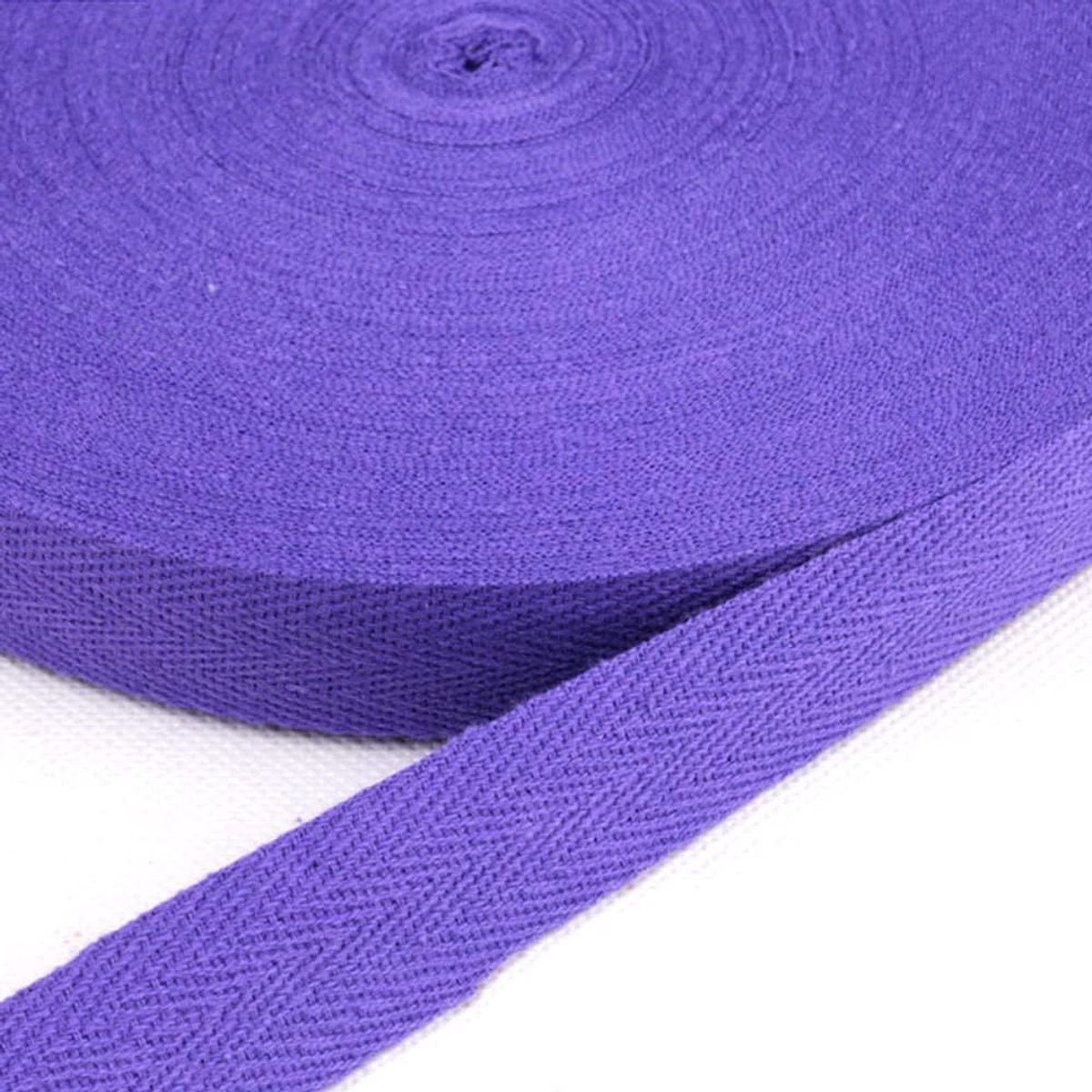 10mm Katoenen Biasband voor Versterking, Twillband, Naaiaccessoires en Creatieve Projecten - Lavendelkleur