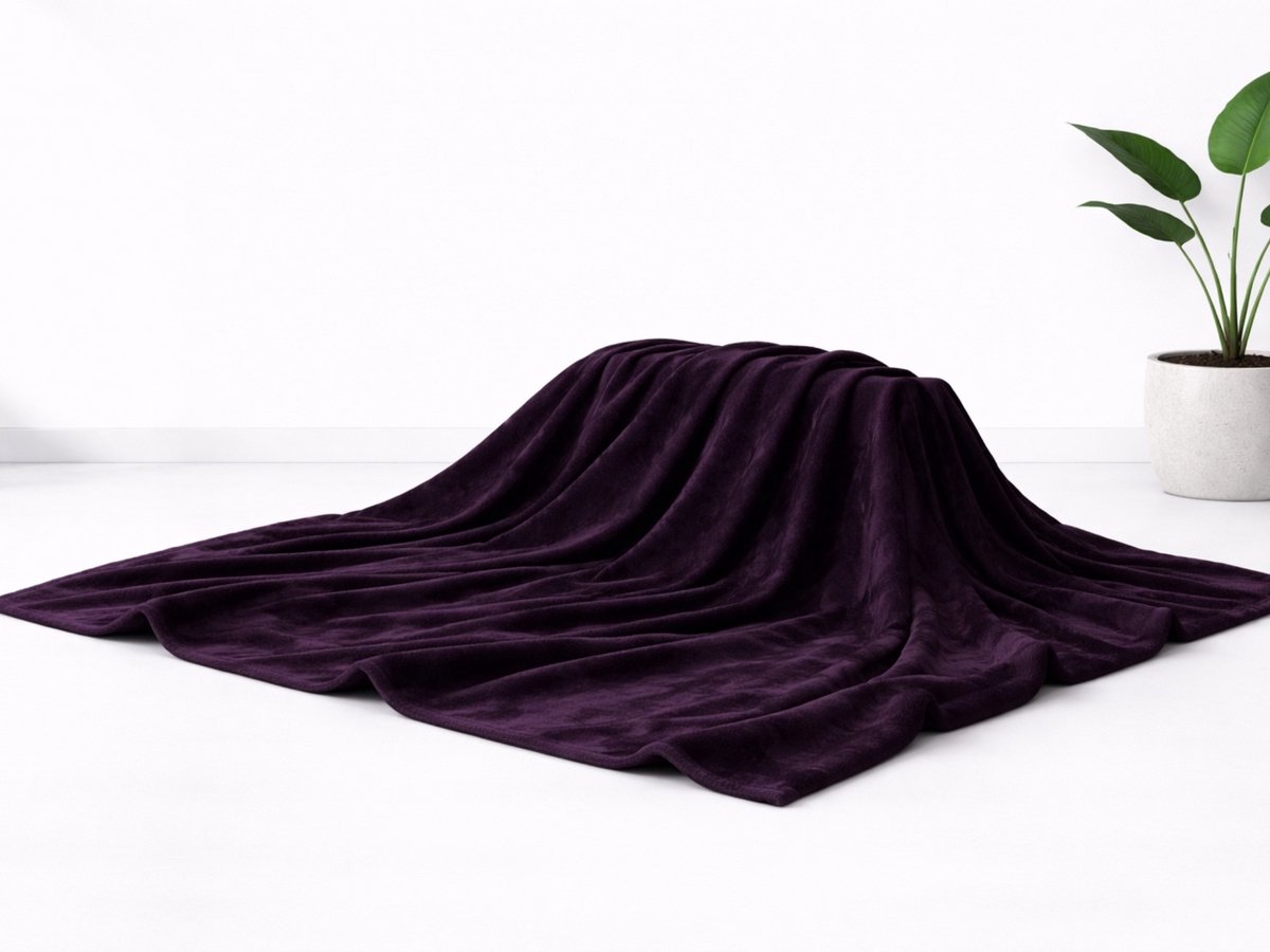 Zachtbeddengoed.nl - Fleece deken - Velvet plaid - 200x220 cm - 300gsm - Zwart - Bankdeken - Zachte deken