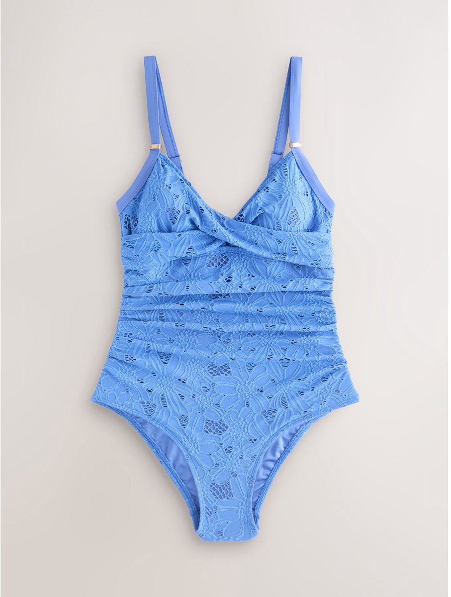 Next - Dames - Vormgevend en buikcorrigerend badpak - Blauw