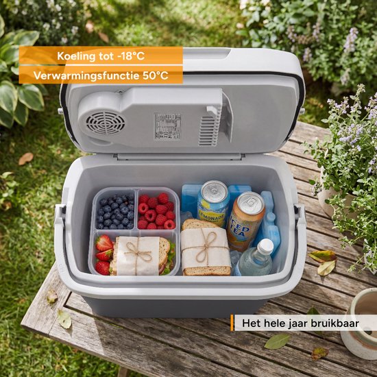 TZS First Austria Elektrische Koelbox - 16L - 12V en 230 voltx - Frigobox -Koelen en Verwarmen - Grijs van Merkloos — afbeelding 3