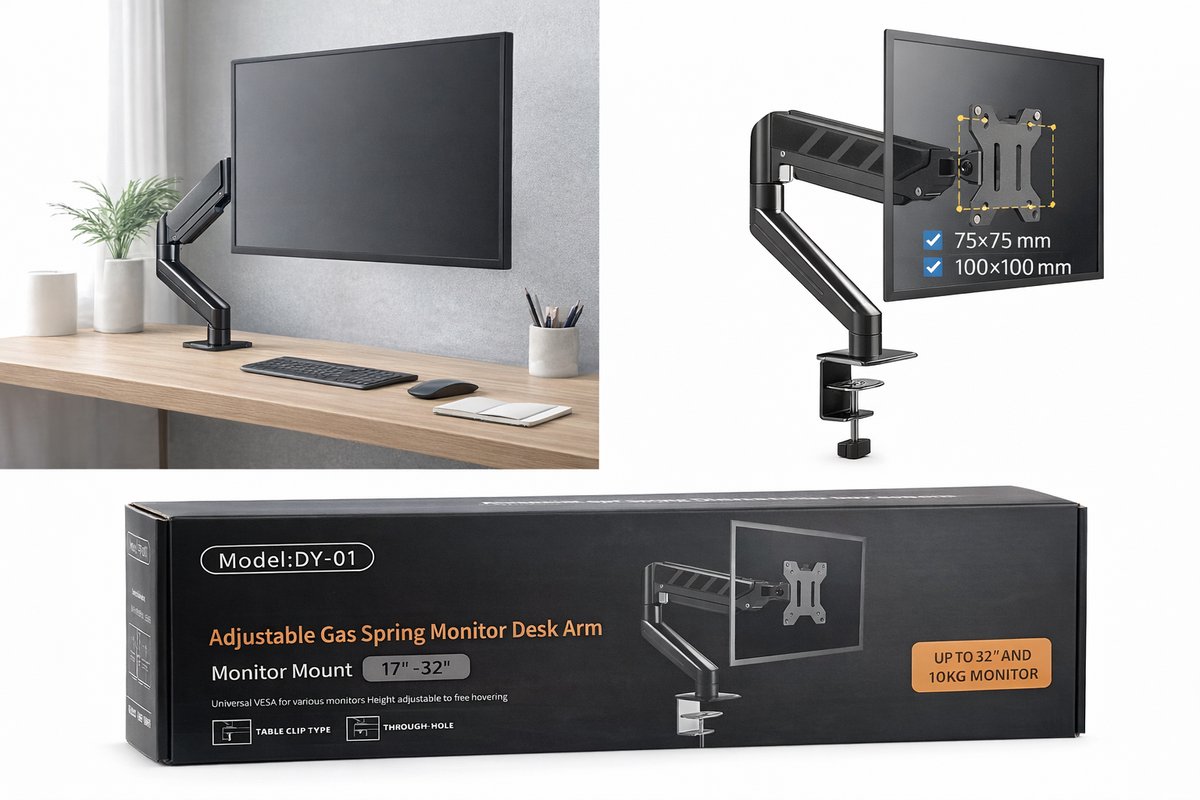 Universele Muurbeugel - Wand Ophang Beugel Steun - Televisie Ophangsysteem Muur Ophangbeugel - Wall Mount Houder - TV Wandsteun Ophangsysteem - Voor Schermen Van 10-30 Inch - Licht Kantelbaar