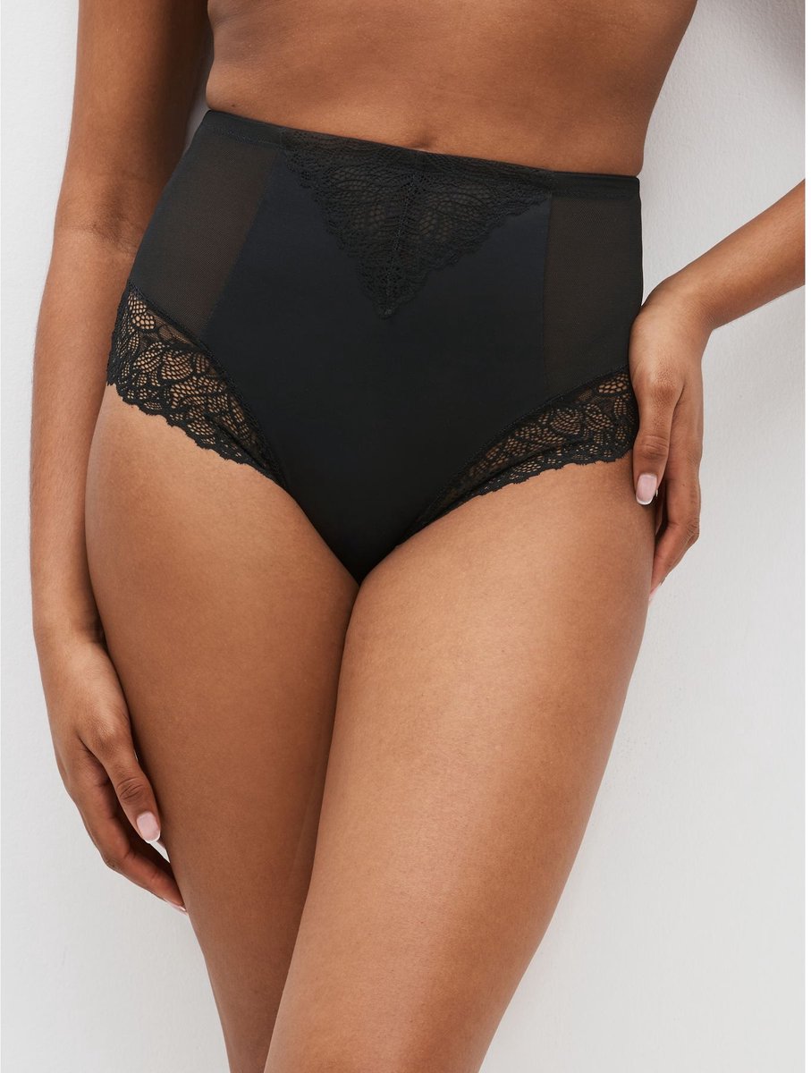 Next Dames - Vormende slip met stevige buikcontrole en hoge taille - Zwart Black
