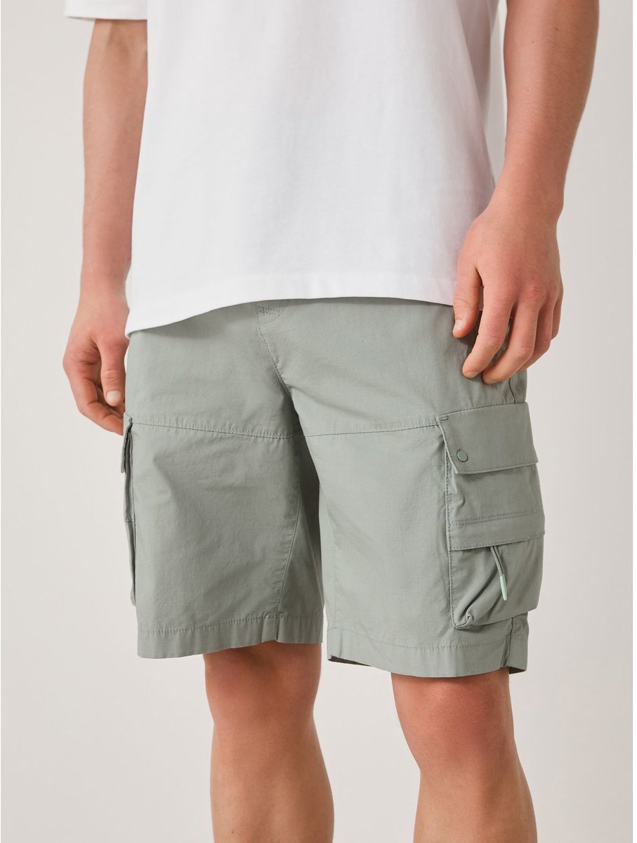 Next - Heren - Tech stretch utility cargoshort - Groen