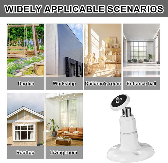 2pcs Beveiligingscamera Beugel - 360 Graden Verstelbare Montagebeugel voor Ring Stick Up Cam - Indoor en Outdoor Gebruik (Camera Niet Inbegrepen) van Merkloos — afbeelding 5