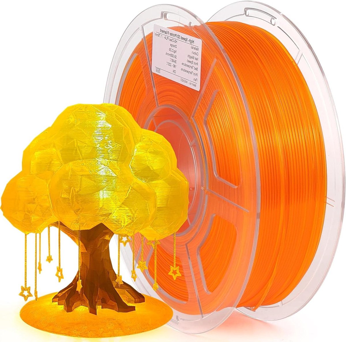 PLA filament transparant - 3D printer filament - Razendsnel printen - Hoge printsnelheid tot 300 mm/s