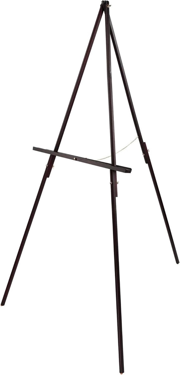Houten Vloer Ezel - Display Statief Presentatie - Kunst Tonen - Verstelbare Hoogte - 35-66 inch - Mahonie