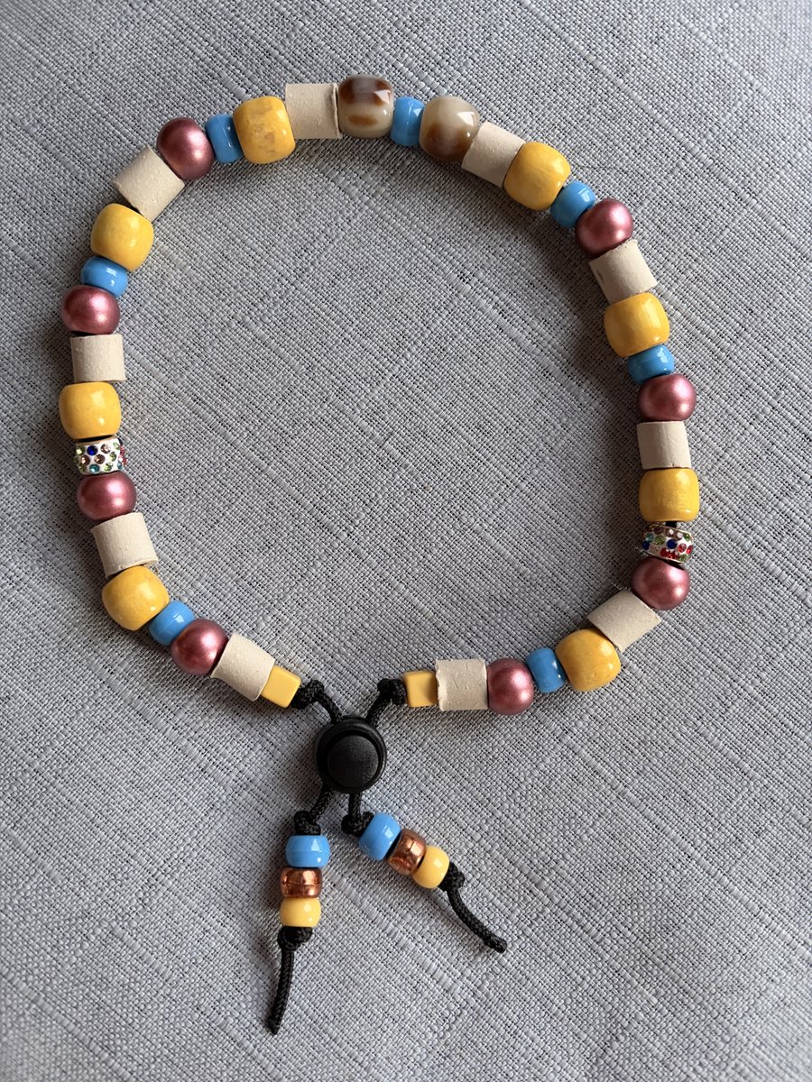 Natuurlijke Keramische Kralenketting voor Honden(anti vlo/teek) – Handgemaakt & Stijlvol-Koda-34/39cm-NaamopKado-Hondensierraad