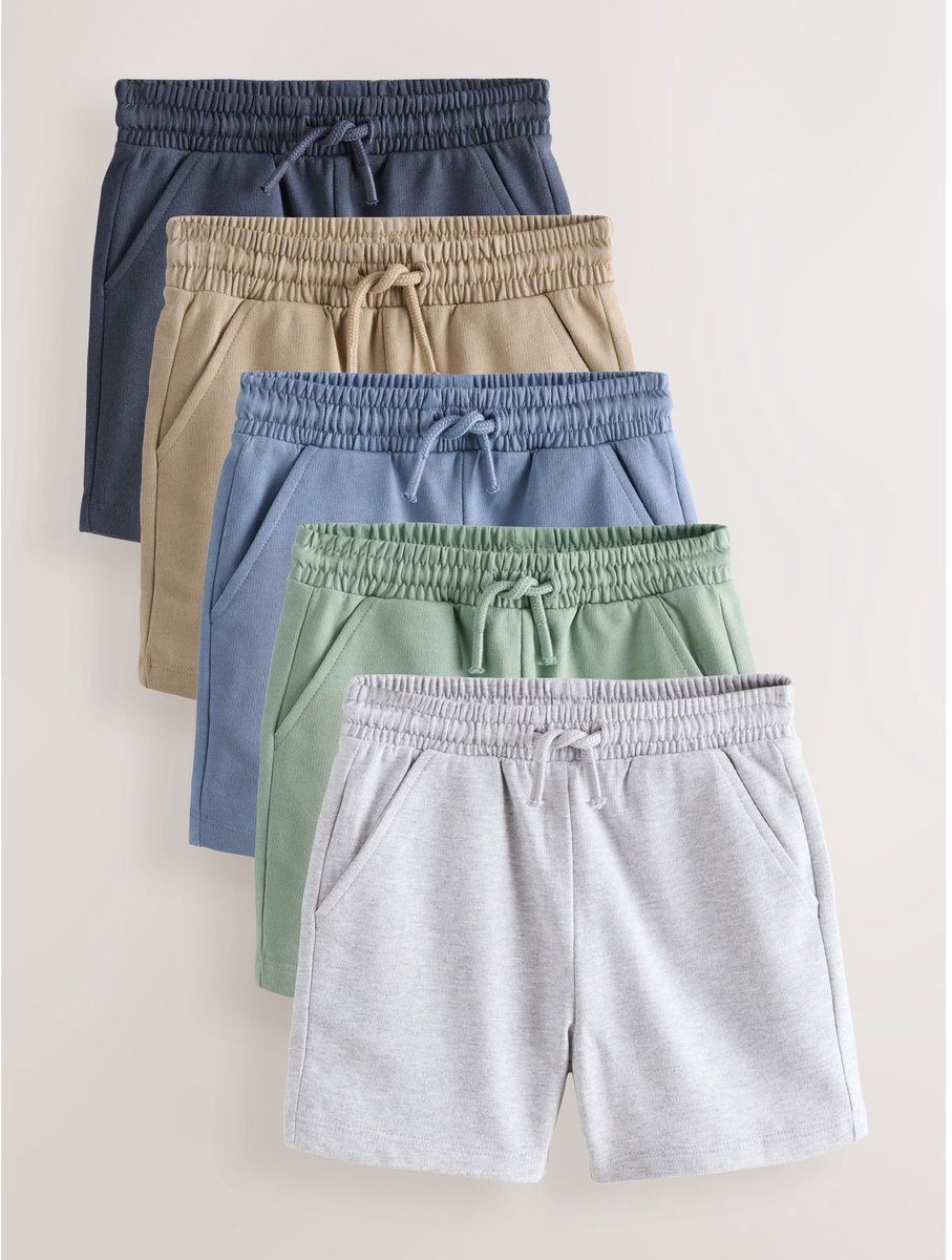 Next - Jongens - Set van 5 jerseyshorts - Blauw