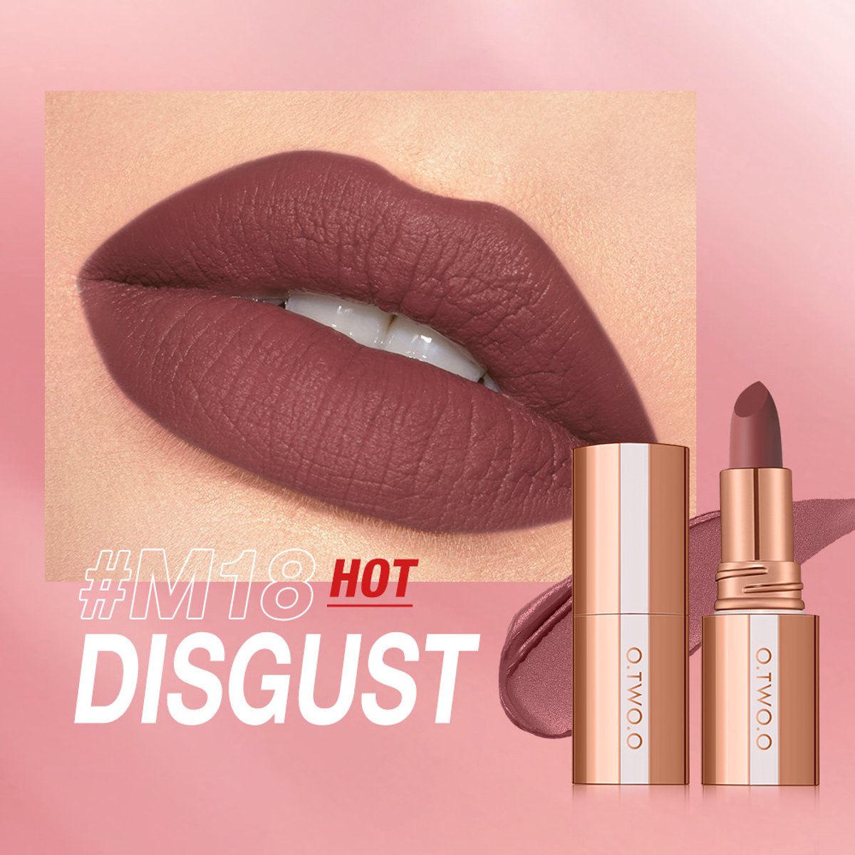 Matte Lipgloss- Velvet Finish - Long Lasting & Lichtgewicht - Matte Lippenstift met Intense Kleur - Mist Touch