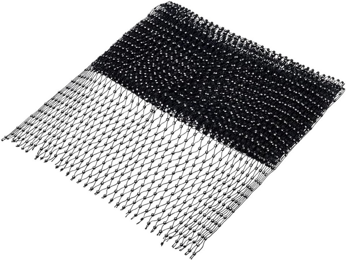 2 Yards Kristallen Visnet Stof met Sprankelende Rekbare Strass en Pailletten voor Kleding en Accessoires