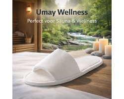 Umay Wellness Wegwerp Slippers – 300 Stuks – Open Teen – Wit – Hotel, Sauna & Spa